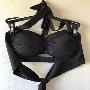 Kenneth Cole Brown Halter Swim Bikini Top S